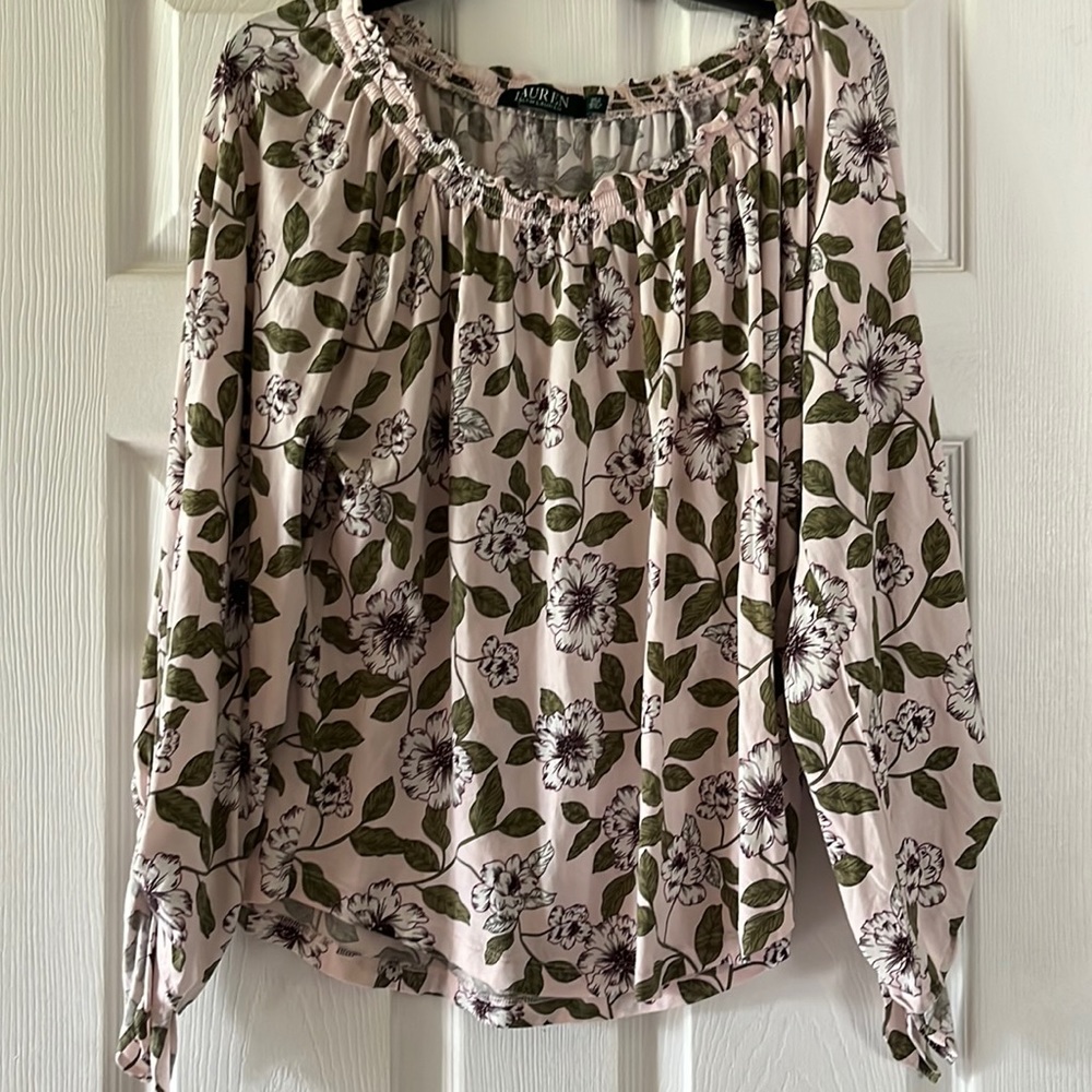 Lauren by Ralph Lauren floral blouse size XXL